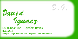 david ignacz business card